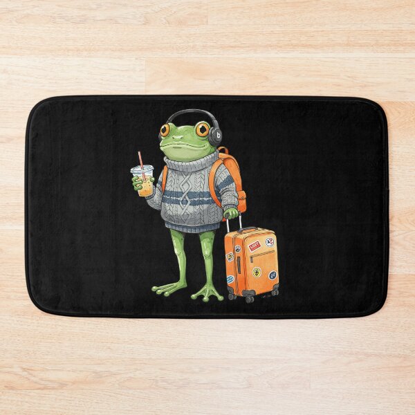 Item preview, Cool Frog Traveler with Suitcase designed and sold by TeeARTHY.