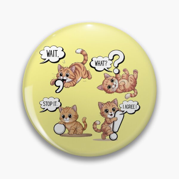 Item preview, Wait, What? Stop It. I Agree! – Funny Cat Punctuation Design designed and sold by Ania_BM.