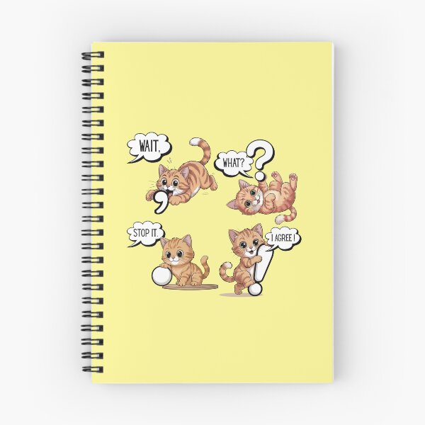 Item preview, Wait, What? Stop It. I Agree! – Funny Cat Punctuation Design designed and sold by Ania_BM.