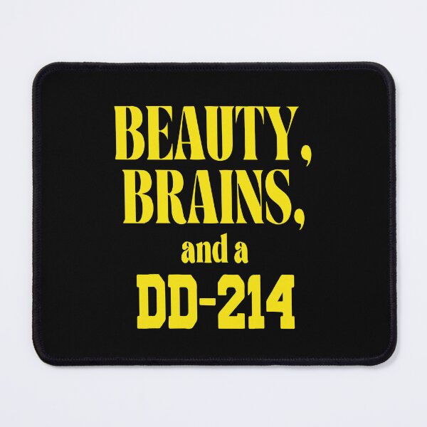 Item preview, Beauty Brains And A Dd-214, Funny 4th July USA Flag designed and sold by PrintItStudio.