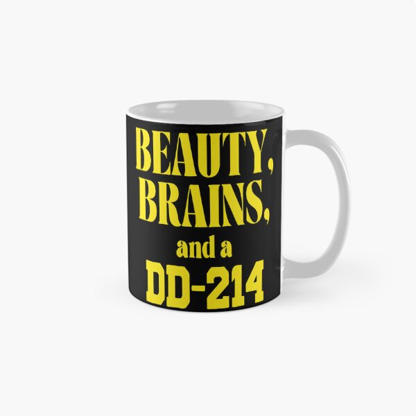 Item preview, Beauty Brains And A Dd-214, Funny 4th July USA Flag designed and sold by PrintItStudio.