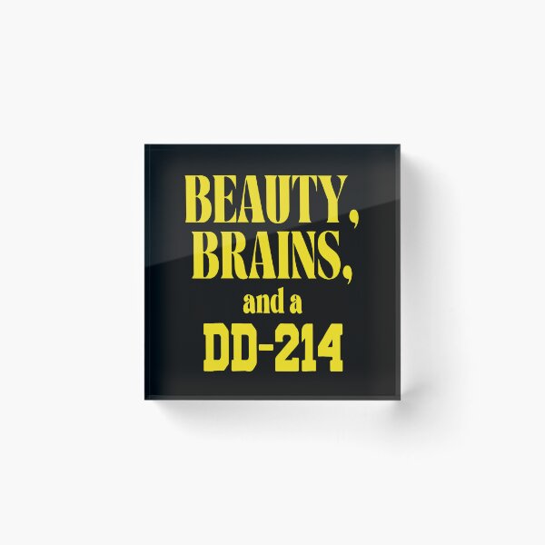Item preview, Beauty Brains And A Dd-214, Funny 4th July USA Flag designed and sold by PrintItStudio.
