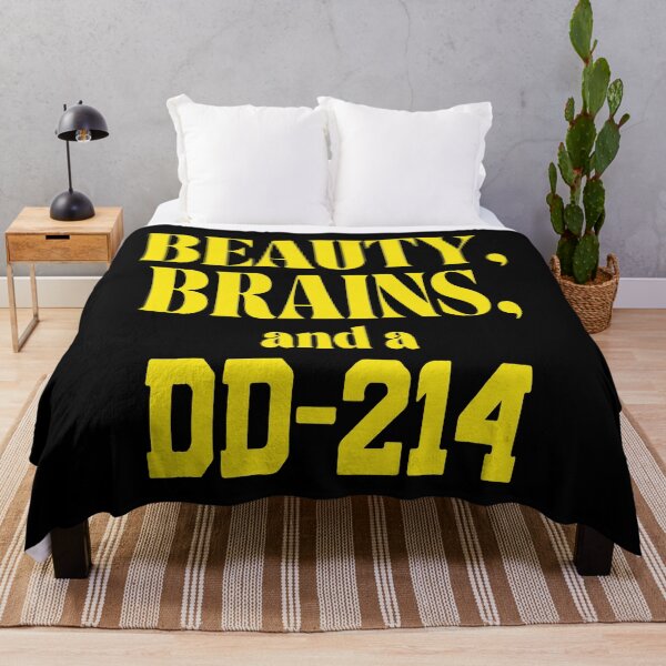 Item preview, Beauty Brains And A Dd-214, Funny 4th July USA Flag designed and sold by PrintItStudio.