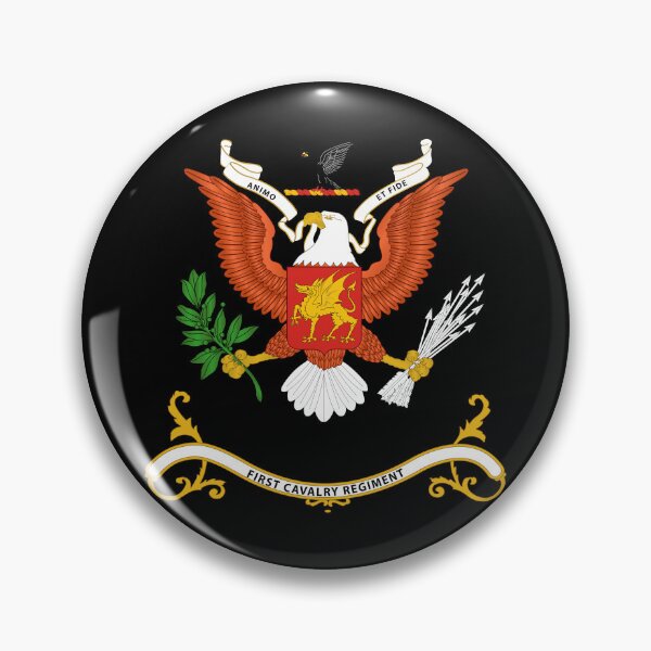 Item preview, Army - Regimental Colors - 1st Cavalry Regiment  - Animo Et Fide wo Background X 300 designed and sold by Military Insignia Products.