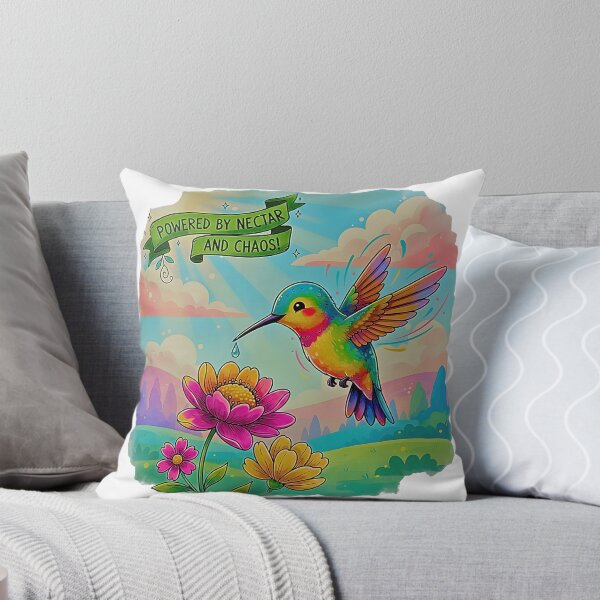 Item preview, Powered by Nectar and Chaos – Funny Cute Hummingbird Nature Design designed and sold by NatureNookTees.