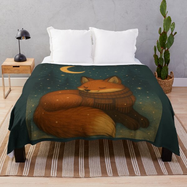 Item preview, Frosted Fox – Cozy Winter Woodland Art designed and sold by Painted Moon by Luna Bee™.