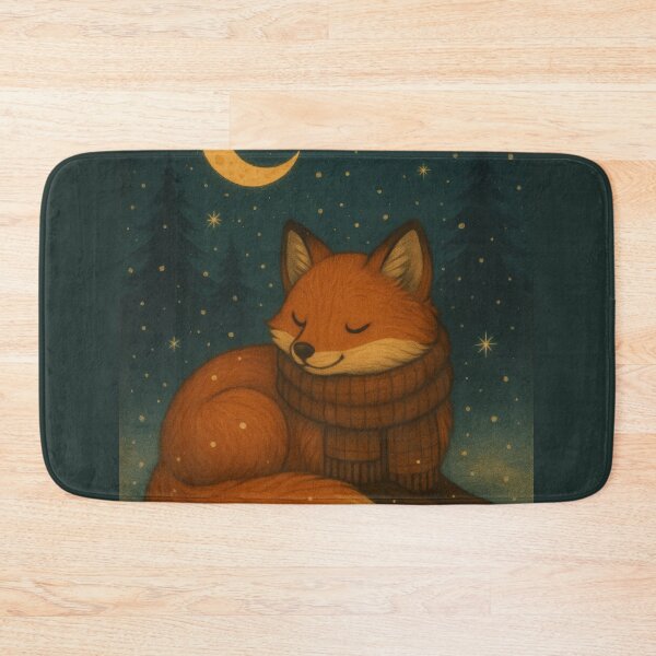 Item preview, Frosted Fox – Cozy Winter Woodland Art designed and sold by Painted Moon by Luna Bee™.