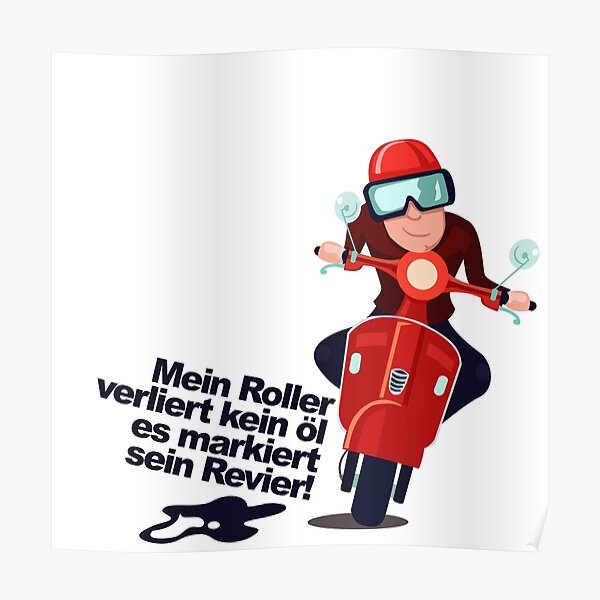 Poster Moped Redbubble