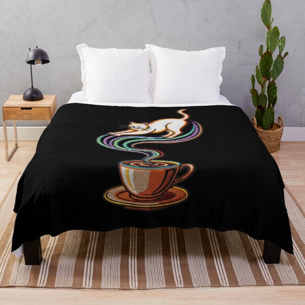 Item preview, Cat Rising from Coffee Cup designed and sold by TeeARTHY.