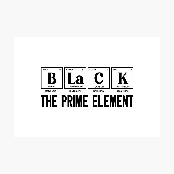 Item preview,  Black: The Prime Element designed and sold by MelanatedWomanPrintDesign.