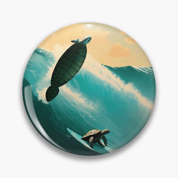 Item preview, Splish Splash The Surfing Turtle designed and sold by TarajiDaniel97.