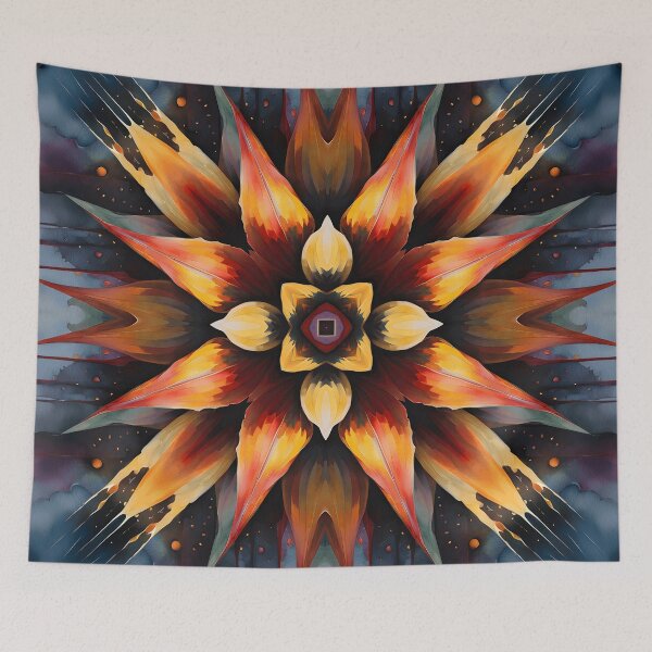 Item preview, Colorful Floral Kaleidoscope | Abstract Color Art Design | Color Art designed and sold by UnhingedBird.