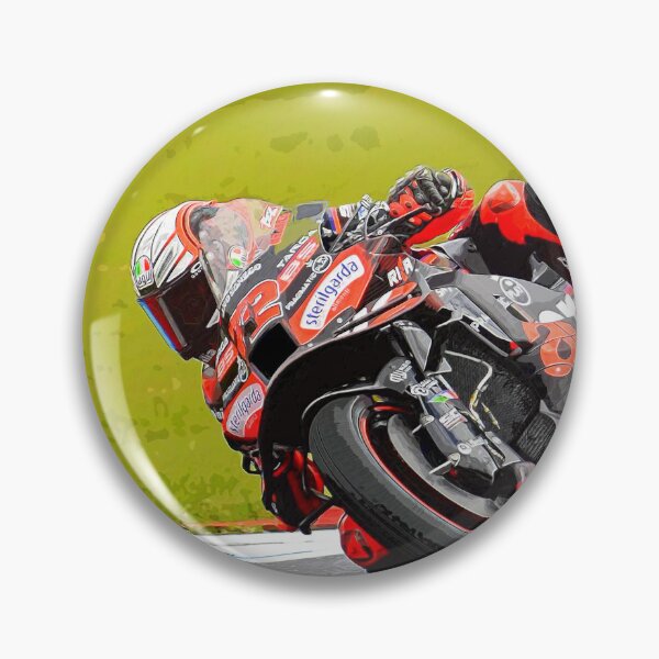 Item preview, Marco Bezzecchi racing his 2025 MotoGP motorcycle in the corners watercolor designed and sold by Rodissimus1984.