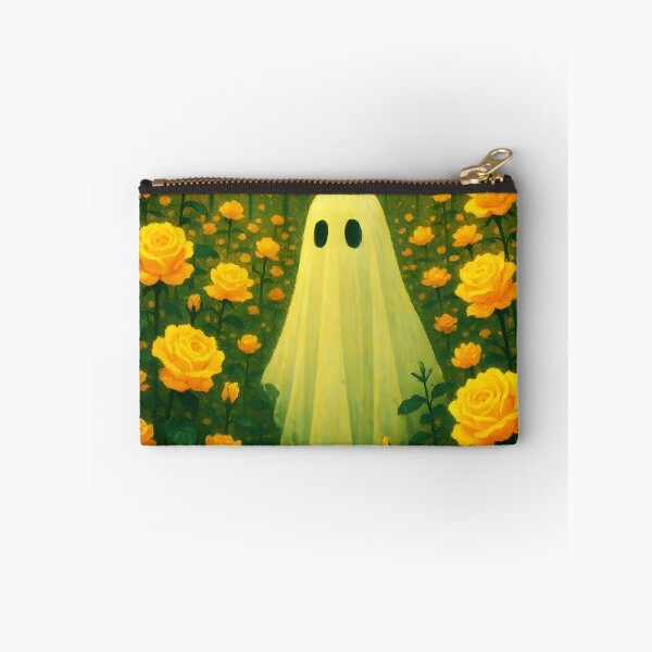 Item preview, Ghost Among the Yellow Roses – Eerie Greenhouse Charm designed and sold by EmeraldeaArt.