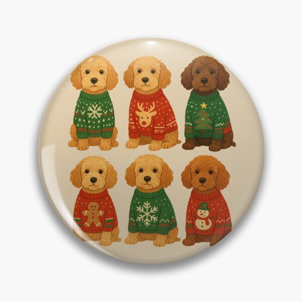 Item preview, Festive Cockapoo Christmas Sweater Dogs – Cute Holiday Illustration designed and sold by nastypastys.