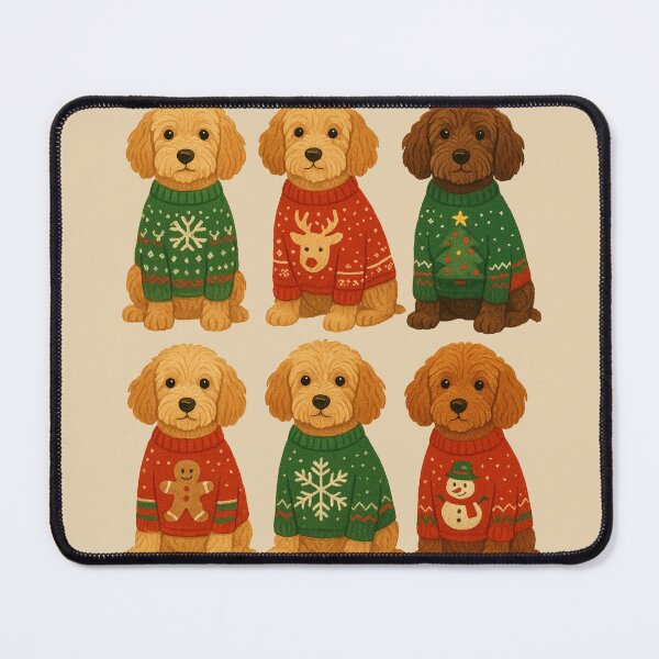 Item preview, Festive Cockapoo Christmas Sweater Dogs – Cute Holiday Illustration designed and sold by nastypastys.