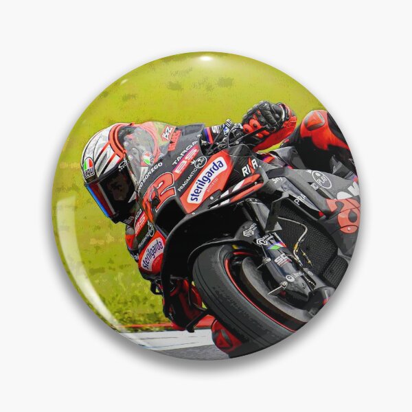 Item preview, Marco Bezzecchi racing his 2025 MotoGP motorcycle in the corners abstract designed and sold by Rodissimus1984.