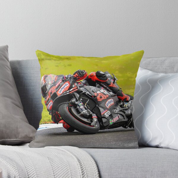 Item preview, Marco Bezzecchi racing his 2025 MotoGP motorcycle in the corners abstract designed and sold by Rodissimus1984.