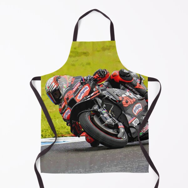 Item preview, Marco Bezzecchi racing his 2025 MotoGP motorcycle in the corners abstract designed and sold by Rodissimus1984.
