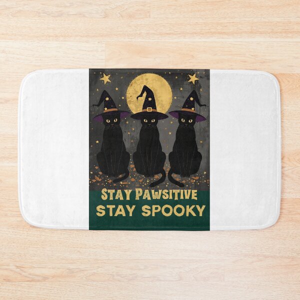 Item preview, Stay Pawsitive, Stay Spooky” T-Shirt – Witch Cat Design with Full Moon & Stars | Cute Halloween Tee for Cat Lovers | Funny Fall Apparel designed and sold by SassyArtist9006.