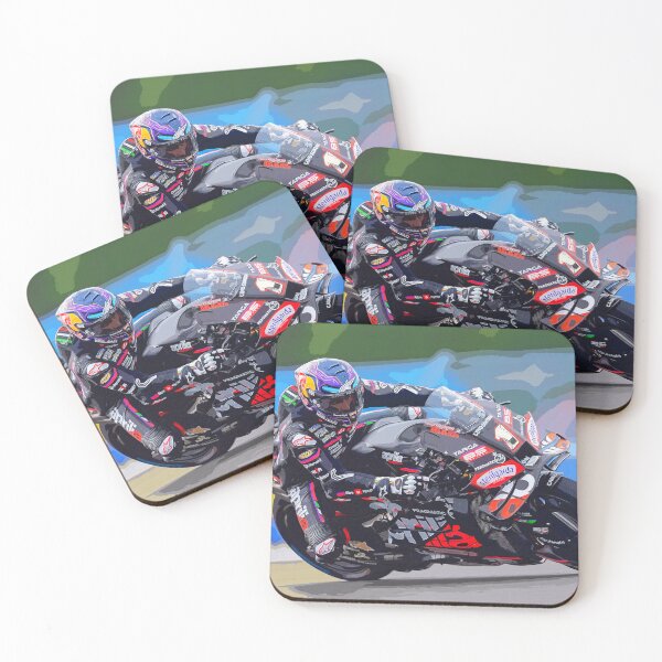 Item preview, Jorge Martin racing his 2025 MotoGP motorcycle watercolor designed and sold by Rodissimus1984.