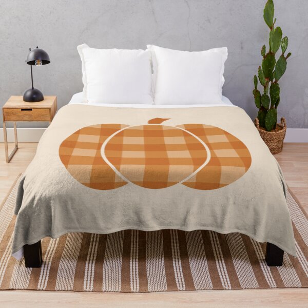 Item preview, Checkered patchwork pumpkin fall decor designed and sold by CroesCreations.