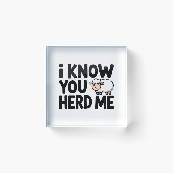 Item preview, I Know You Herd Me! Cute Sheep Pun designed and sold by PMCreative.