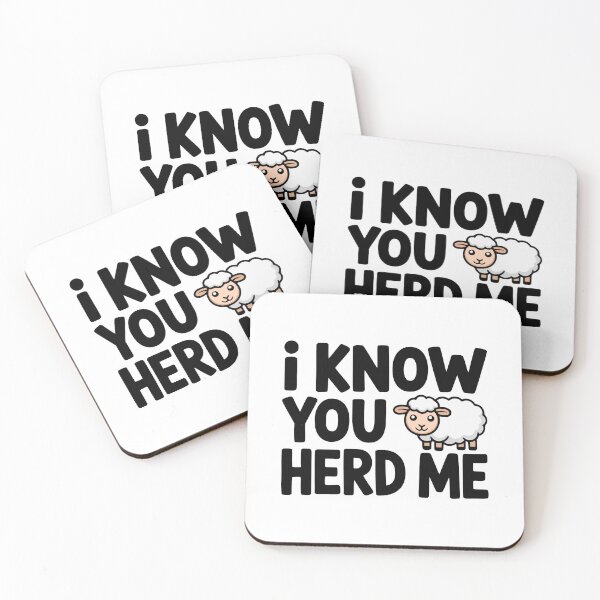 Item preview, I Know You Herd Me! Cute Sheep Pun designed and sold by PMCreative.