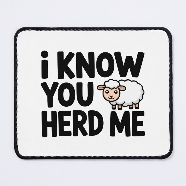 Item preview, I Know You Herd Me! Cute Sheep Pun designed and sold by PMCreative.