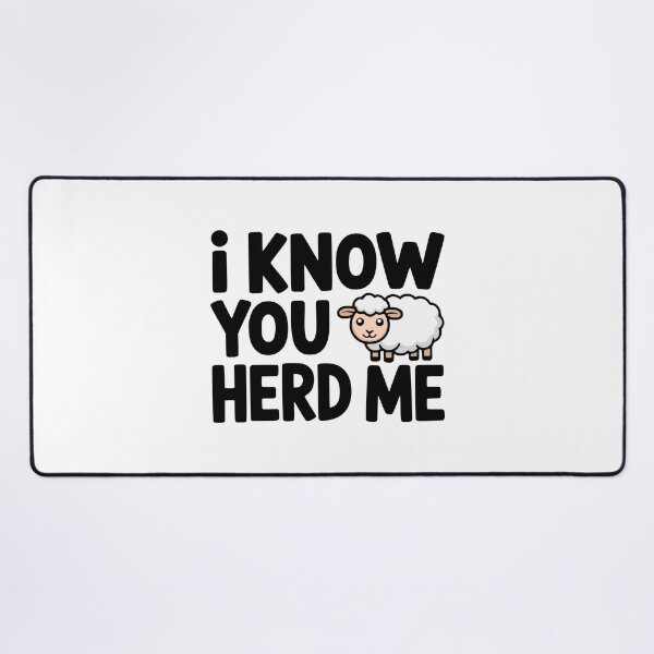 Item preview, I Know You Herd Me! Cute Sheep Pun designed and sold by PMCreative.