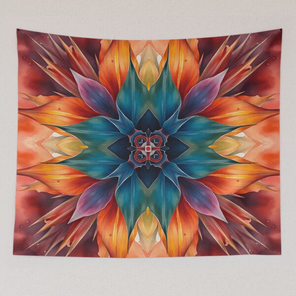 Item preview, Colorful Floral Kaleidoscope | Abstract Color Art Design | Color Art designed and sold by UnhingedBird.