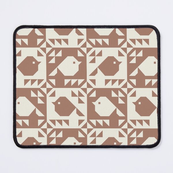 Item preview, Sparrows Cheater Quilt in Pantone Mocha Mousse and Cream Block Print designed and sold by Pinkdeer Designs.