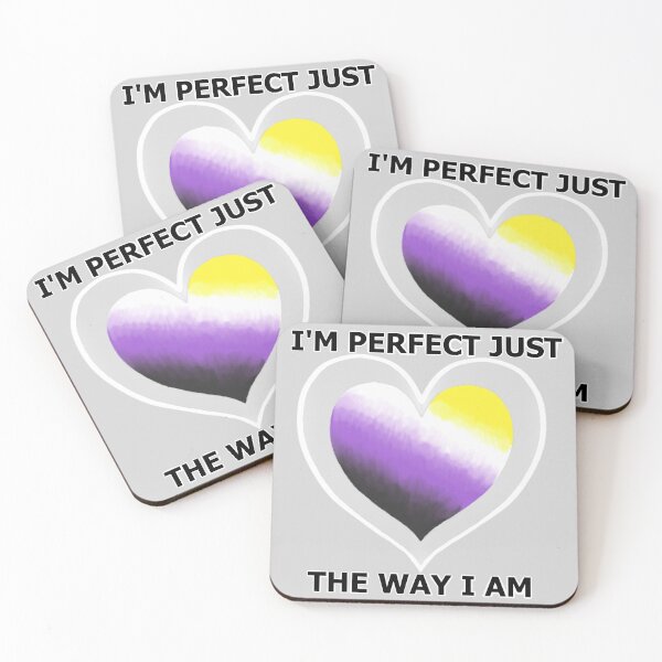 Item preview, I'm perfect Love Heart - Nonbinary Pride designed and sold by AstralRavens.