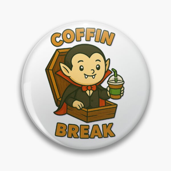 Item preview, Coffin Break, cute vampire drinking coffee , he needed a break. designed and sold by Chrischavers.