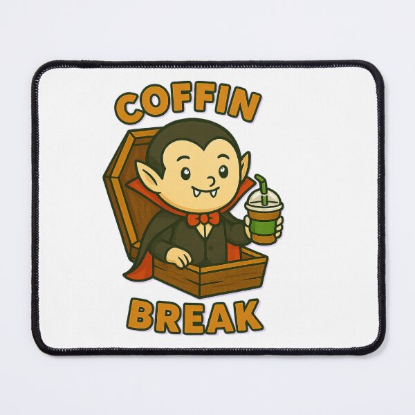 Item preview, Coffin Break, cute vampire drinking coffee , he needed a break. designed and sold by Chrischavers.