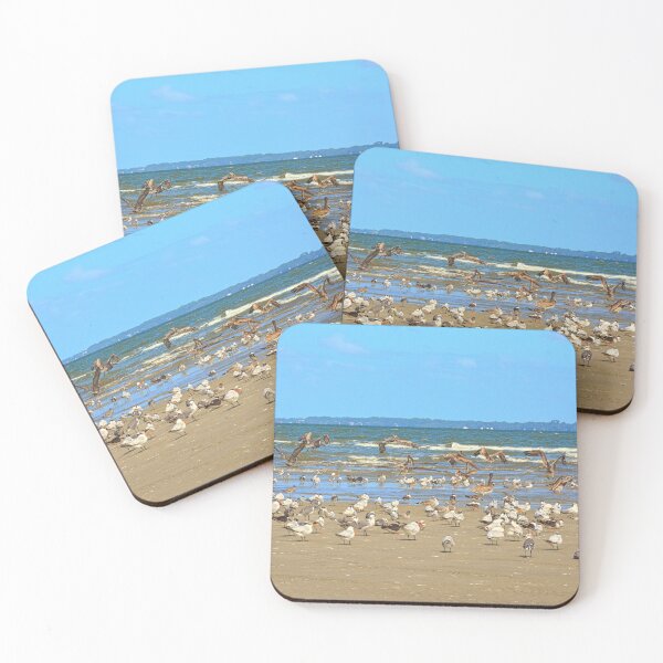 Item preview, Seagulls Gather on Hilton Head Beach designed and sold by LisaWootenPhoto.