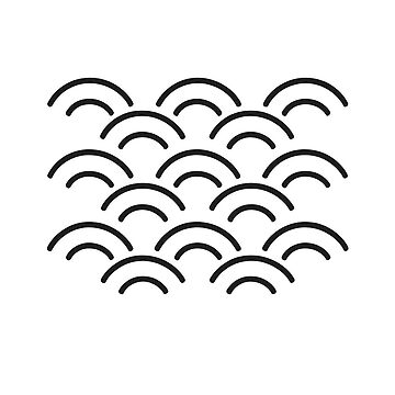 Artwork thumbnail, Minimal Japanese Wave Pattern by Le Grand Requin