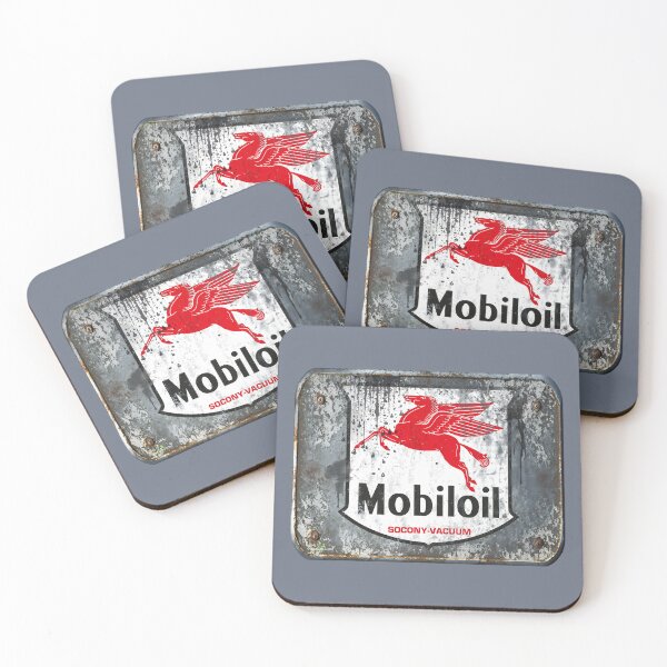 Item preview, Mobil Oil Vintage Logo Sticker TShirt 01 designed and sold by OuterShellUK.
