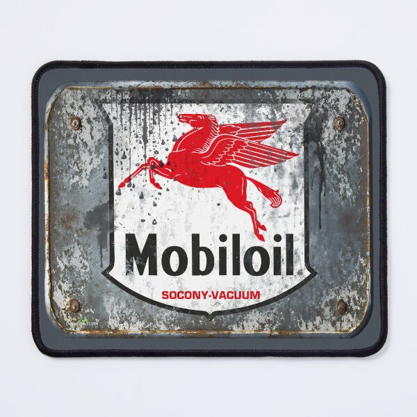 Item preview, Mobil Oil Vintage Logo Sticker TShirt 01 designed and sold by OuterShellUK.