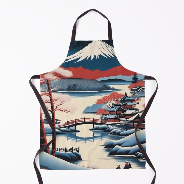 Item preview, Mount Fuji Dawn - Japanese Ukiyo-e Winter Landscape Art Print designed and sold by Vandy Fullam.