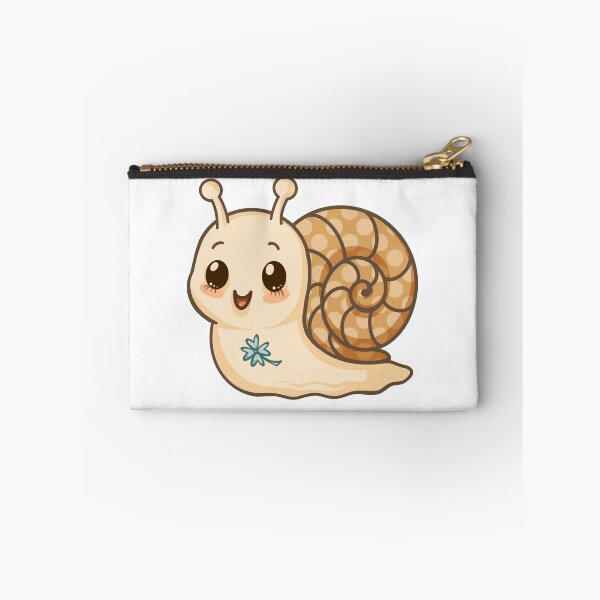 Item preview, Cute kawaii snail with green leaf  designed and sold by JuKoArt.