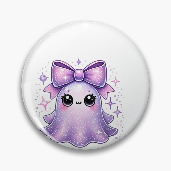 Item preview, Cute Kawaii Ghost with Bow | Adorable Pastel Halloween Spirit designed and sold by TeeMoods.