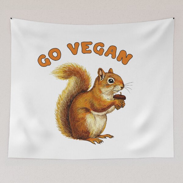 Item preview, Funny Go Vegan Squirrel designed and sold by TeeARTHY.