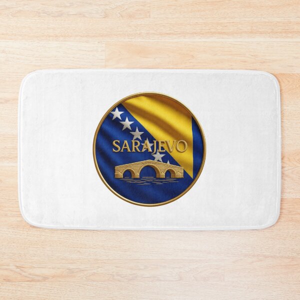 Item preview, Sarajevo Bosnia Flag Emblem - Golden Latin Bridge Design Souvenir designed and sold by Annika Shurafa.