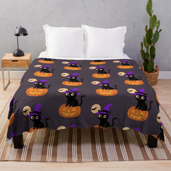 Item preview, Cute Halloween Cat on Pumpkin designed and sold by JessCarrsArt.