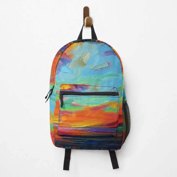 Item preview, Colorful Sunset Seascape Oil Painting | Landscape Oil Painting | Scenery Painting | Oil Painting Artwork designed and sold by UnhingedBird.