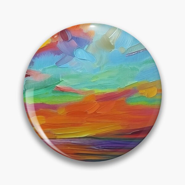 Item preview, Colorful Sunset Seascape Oil Painting | Landscape Oil Painting | Scenery Painting | Oil Painting Artwork designed and sold by UnhingedBird.