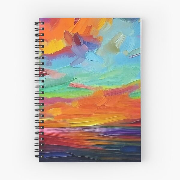 Item preview, Colorful Sunset Seascape Oil Painting | Landscape Oil Painting | Scenery Painting | Oil Painting Artwork designed and sold by UnhingedBird.
