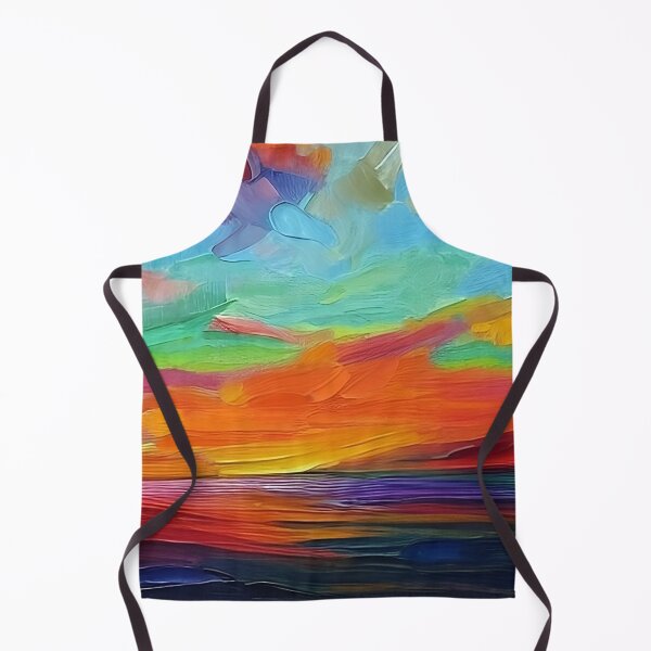 Item preview, Colorful Sunset Seascape Oil Painting | Landscape Oil Painting | Scenery Painting | Oil Painting Artwork designed and sold by UnhingedBird.