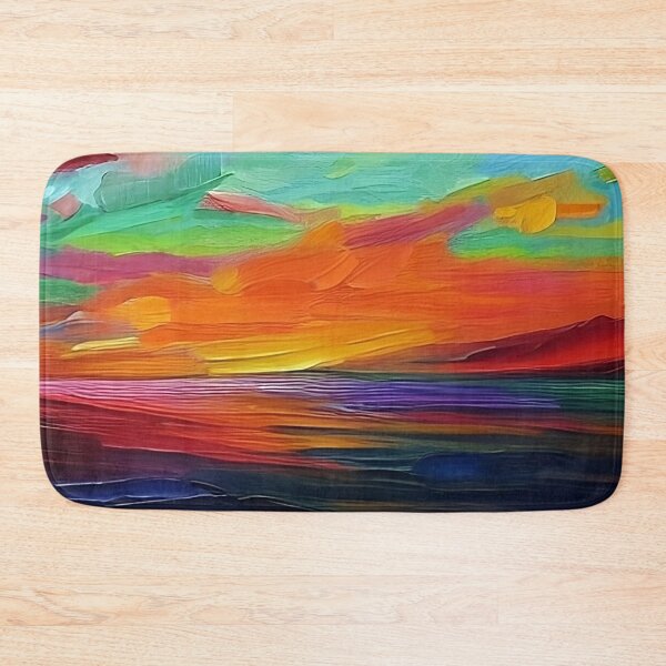 Item preview, Colorful Sunset Seascape Oil Painting | Landscape Oil Painting | Scenery Painting | Oil Painting Artwork designed and sold by UnhingedBird.